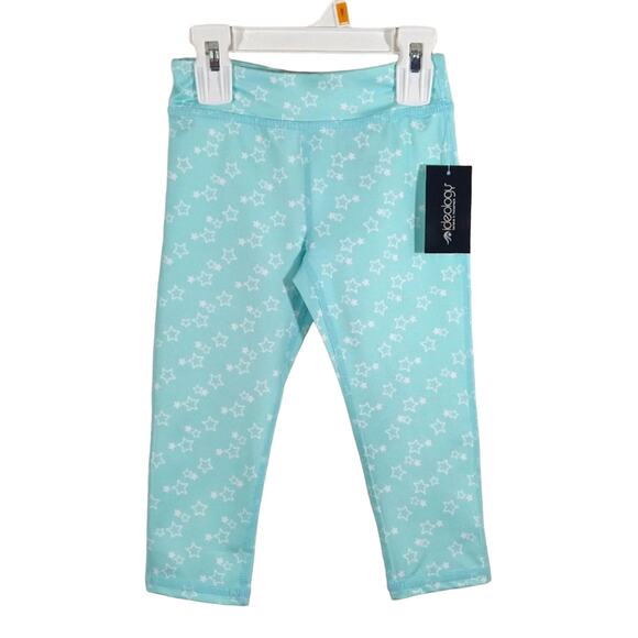 Ideology Toddler Girls Turquoise Blue White Star Power 7/8 Leggings NWT Size 3T - Picture 1 of 8